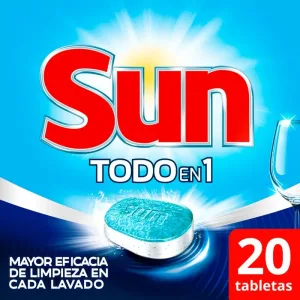 Detergente tabletas máquina lavavajillas SUN x 16 uni.