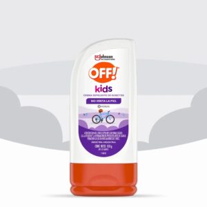 Repelente OFF Kids crema 100 g, vista frontal del envase