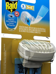 Insecticida Raid aparato para tabletas x 1 + 4 tabletas.