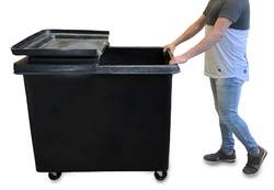 Contenedor cúbico con tapa