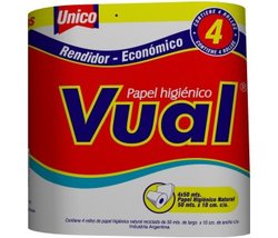 Papel higiénico VUAL 50 mts.