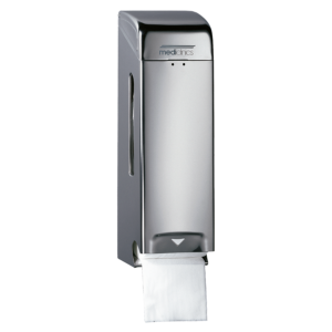 Dispensador premium de papel higiénico de tres rollos — PR0781CS para baños institucionales