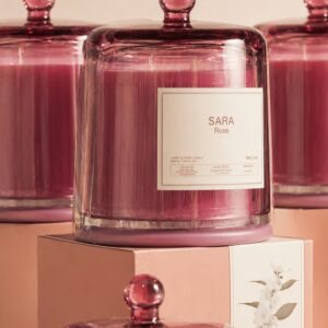 Velón Sara Rose 533 g · Aromas Rhié